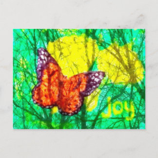 butterfly joy postcard