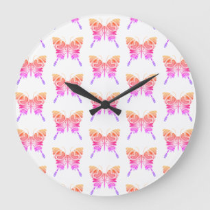 Butterfly, jump messenger. large clock