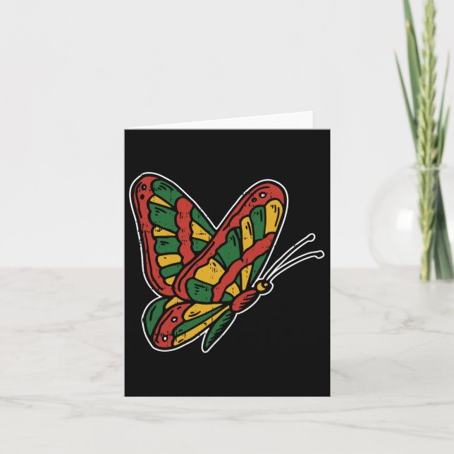 Butterfly Juneteenth Blm Black History African Ame Card (Front)