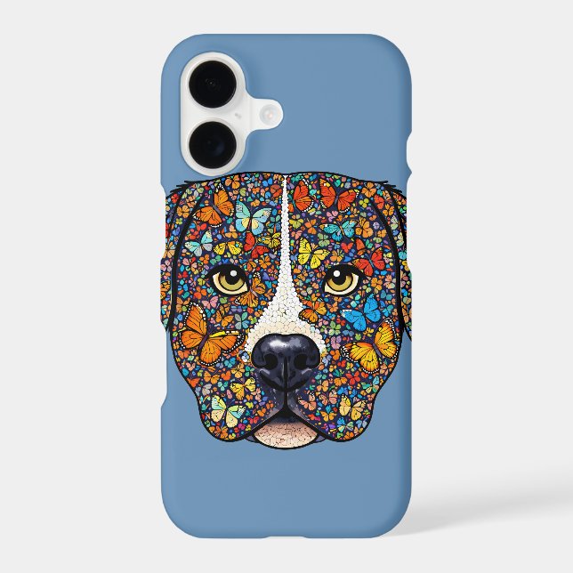 Butterfly Kaleidoscope Dog | Labrador Lover Phone  iPhone Case (Back)