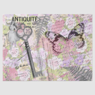 Butterfly Key Decoupage Tissue Paper