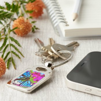 Butterfly Keychain by Half_Ruby at Zazzle