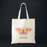 Butterfly Kids Girls Pink Personalized Tote Bag<br><div class="desc">Butterfly Kids Girls Pink Personalized</div>