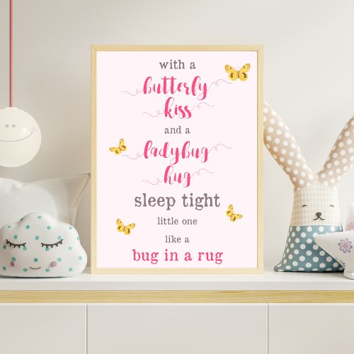 Butterfly Kiss  Ladybug Hug Nursery Poem Poster