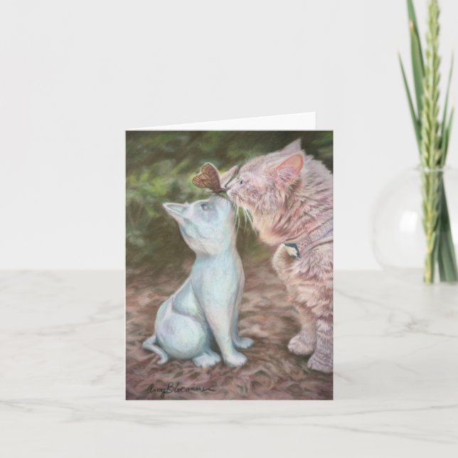 Butterfly Kisses 4"x5.6" folded notecard (Front)