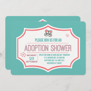 Butterfly Kisses & Adoption Wishes Adoption Shower Invitation