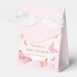 Butterfly Kisses and Baby Wishes Girl Baby Shower  Favor Boxes
