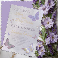 Butterfly Kisses and Baby Wishes Girl Baby Shower