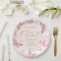 Butterfly Kisses and Baby Wishes Girl Baby Shower