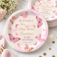 Butterfly Kisses and Baby Wishes Girl Baby Shower