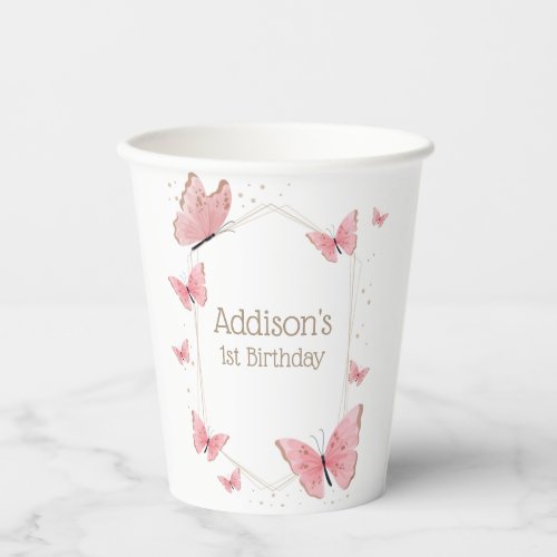 Butterfly Kisses and Birthday Wishes Birthday Pape Paper Cups