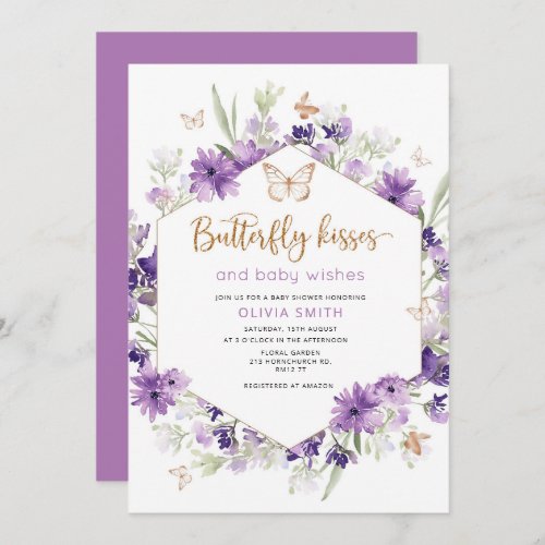 Unique Purple Baby Shower Invitations, Spring 2022