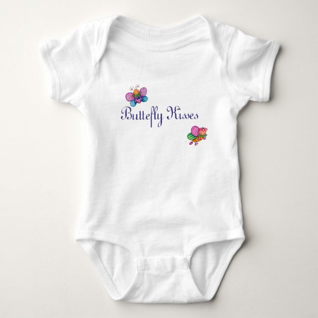 Butterfly Kisses Baby T-Shirt Bodysuit (Front)