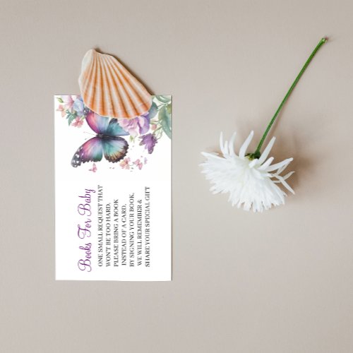 Butterfly kisses  Baby Wishes Enclosure Card