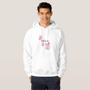 Butterfly Kisses & Baby Wishes Pink Dad To Be Hoodie