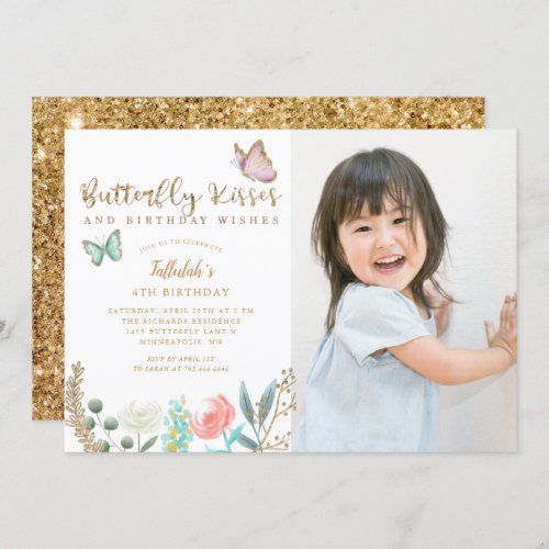 Butterfly Kisses Birthday Wishes Photo Party