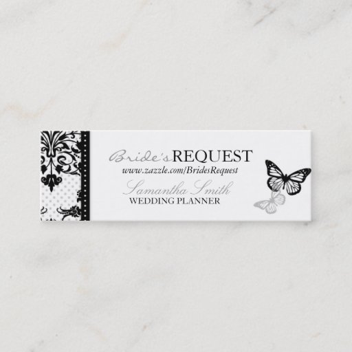 Customizable Butterfly Kisses Bold Skinny Business Card
