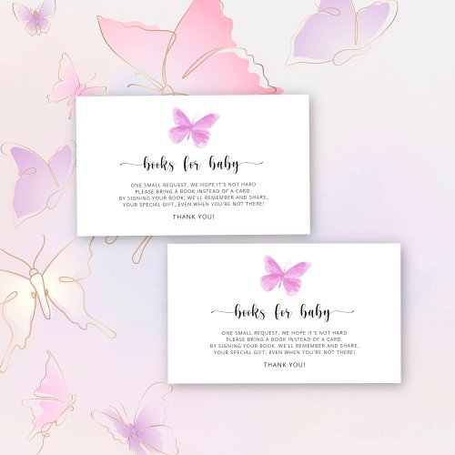 Butterfly Kisses books for baby ticket  Enclosure Card