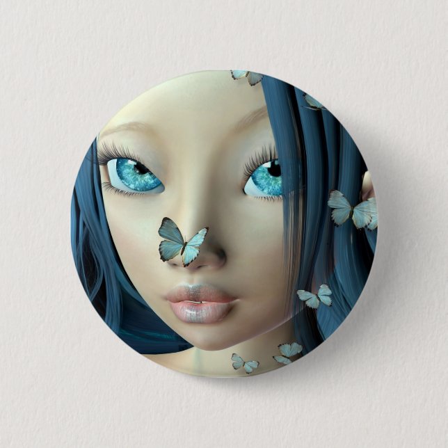 Butterfly Kisses button (Front)