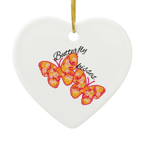 Butterfly Kisses Ceramic Ornament