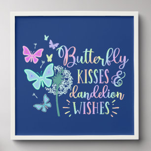 Butterfly Kisses Dandelion Wishes Cute Customized Peel And Stick Photo Tile