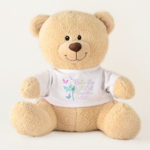 Butterfly Kisses Dandelion Wishes Cute Customized Teddy Bear