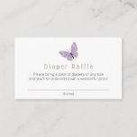 Butterfly Kisses Diaper Raffle Enclosure Card