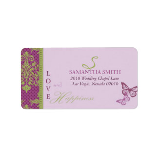 Butterfly Kisses Flirt Address Label B