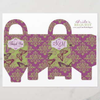 Butterfly Kisses Flirt Favor Basket Template