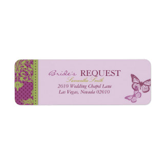 Butterfly Kisses Flirt Return Label
