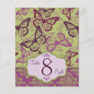 Butterfly Kisses Flirt Table Card B2