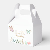 Butterfly Kisses Floral Baby Shower Favor Box