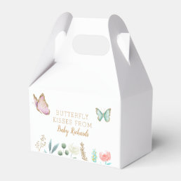 Butterfly Kisses Floral Baby Shower Favor Boxes