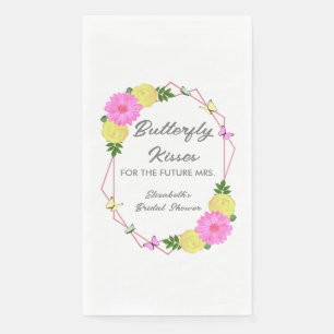 Butterfly Kisses For The Future Mrs. Bridal Shower Paper Guest Towels