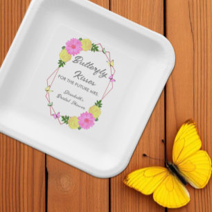 Butterfly Kisses For The Future Mrs. Bridal Shower Paper Plates