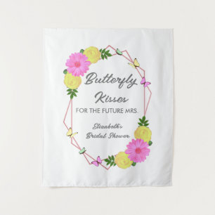 Butterfly Kisses For The Future Mrs. Bridal Shower Tapestry