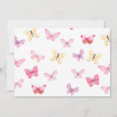 Butterfly Kisses Garden Floral Confetti Birthday Invitation (Back)