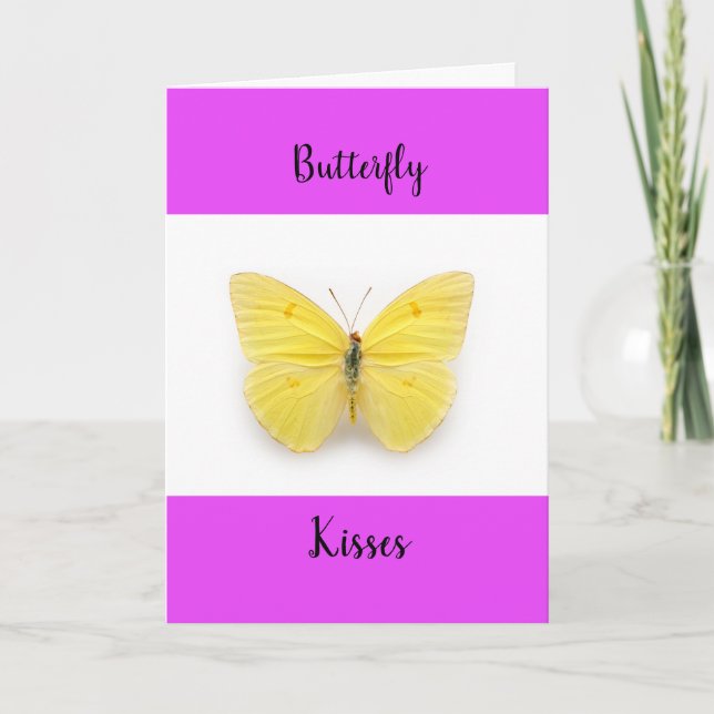 Butterfly Kisses Get Well Greeting Card (Front)