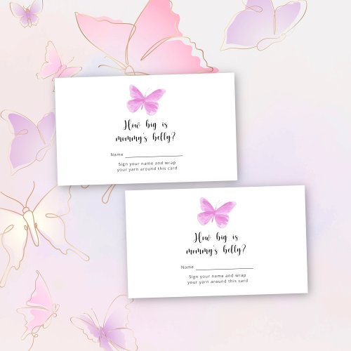 Butterfly Kisses How big is Mommys belly game Enclosure Card