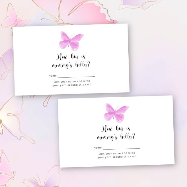 Butterfly Kisses How big is Mommy's belly game Enclosure Card (Creator Uploaded)