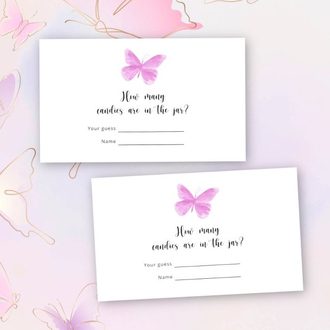 Butterfly Kisses How many candies Enclosure Card (Creator Uploaded)