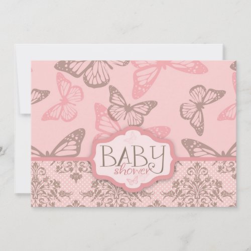 Butterfly Kisses Petal Invitation Card