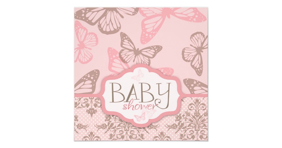 Download Butterfly Kisses Petal Invitation Square | Zazzle.com