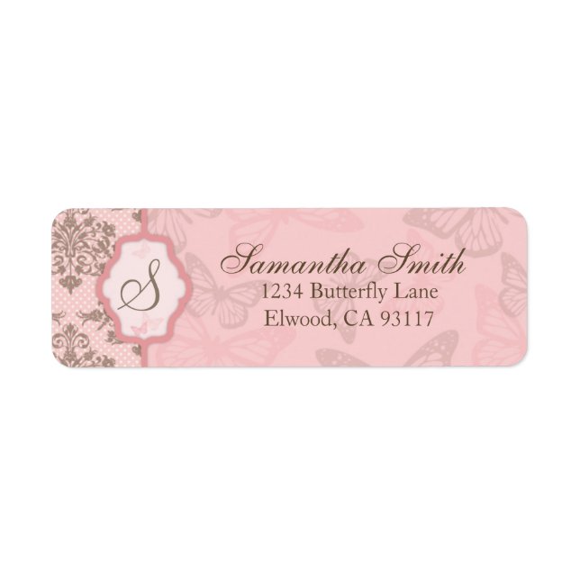 Butterfly Kisses Petal Return Label (Front)