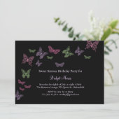 Butterfly Kisses Sweet Sixteen Invitation (Standing Front)