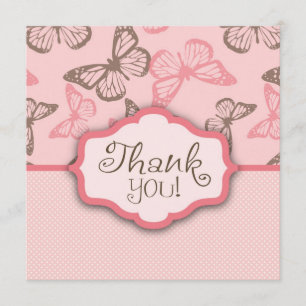 Butterfly Kisses Thank You Card 2