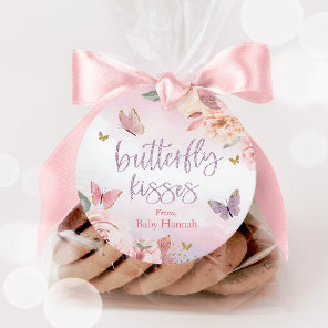 Butterfly Kisses Thank you Favor Tags Baby Shower