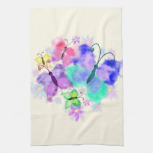 Butterfly Kitchen Towel Painting