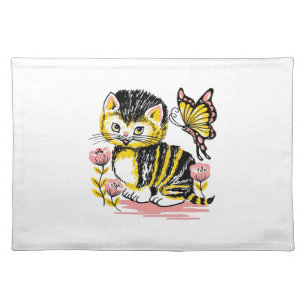 Butterfly & Kitten Cloth Placemat