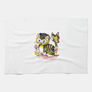Butterfly & Kitten Towel